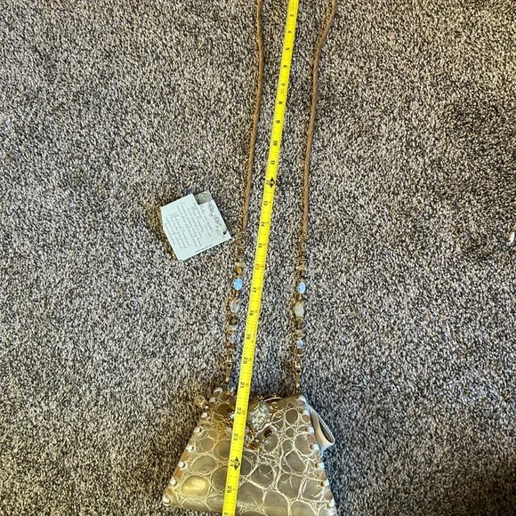 Maya Gold and Cream Crossbody Bag - Picture 9 of 10